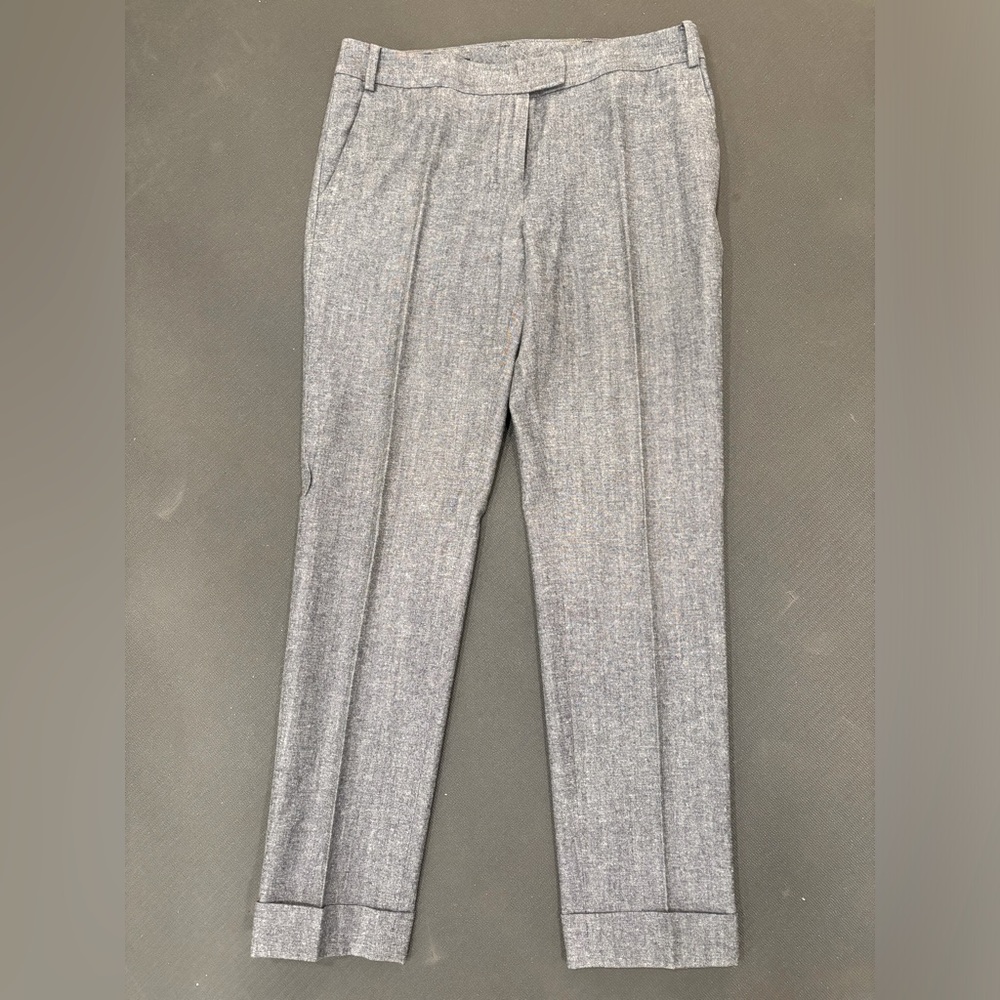 Brooks Brothers pleated cotton/wool stretch blend with cuffs.